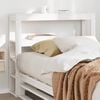 vidaXL Tête de lit avec étagères blanc 75 cm bois massif de pin