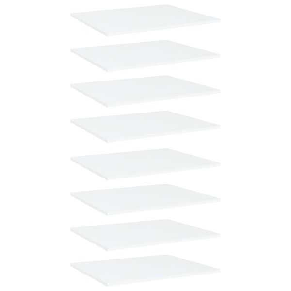 vidaXL Panneaux de bibliothèque 8 pcs Blanc 60x50x1,5 cm Aggloméré