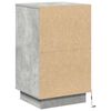 vidaXL Cabinet de chevet avec tiroir Gris b&eacute;ton 39 x 34,5 x 65 cm