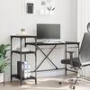 vidaXL Bureau Ch&ecirc;ne noir 135 x 50 x 90 cm Bois d'ing&eacute;nierie