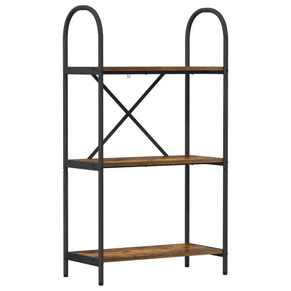 vidaXL &Eacute;tag&egrave;re Ch&ecirc;ne fum&eacute; 60 x 30 x 109 cm Bois d'ing&eacute;nierie