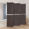 vidaXL Cloison de s&eacute;paration 6 panneaux Marron 300x220 cm Tissu