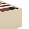 VidaXL Cadre de lit ottoman avec matelas crème 160x200 cm tissu