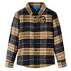 Chemise &agrave; carreaux pour enfants jaune et noir 128