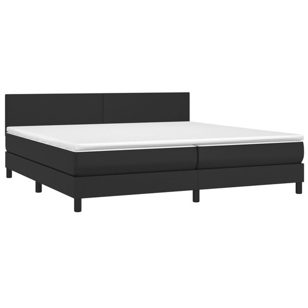 vidaXL Sommier à lattes de lit avec matelas et LED Noir 200x200 cm
