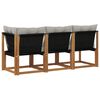 vidaXL Canap&eacute; d&rsquo;ext&eacute;rieur milieu et coin avec coussin 3 Pi&egrave;ce Naturel