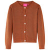 vidaXL Cardigan pour enfants tricot&eacute; cognac 128