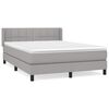 vidaXL Sommier &agrave; lattes de lit avec matelas Gris clair 140x200cm Tissu