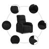 vidaXL Fauteuil inclinable &eacute;lectrique noir tissu microfibre