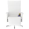 vidaXL Fauteuil inclinable de massage repose-pieds blanc similicuir