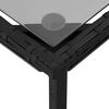 vidaXL Salon de jardin 3 pcs avec coussins noir r&eacute;sine tress&eacute;e