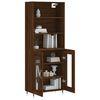 vidaXL Buffet haut Ch&ecirc;ne marron 69,5x34x180 cm Bois d'ing&eacute;nierie