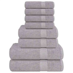 vidaXL Ensemble de serviettes FROGN 8 pcs gris 360 g/m&sup2;