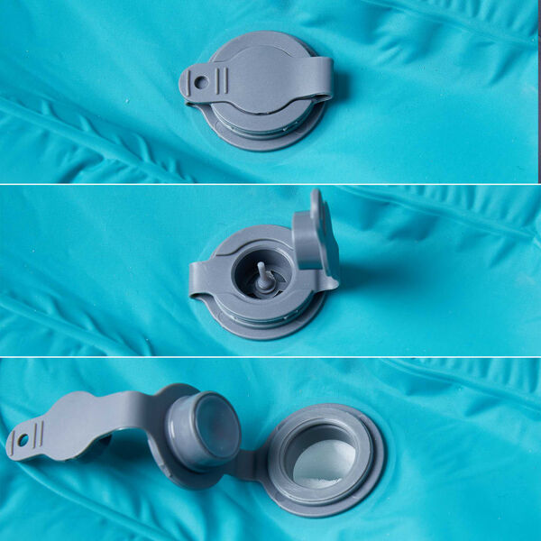 vidaXL Matelas de camping autogonflant avec oreiller 1 personne bleu