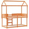 vidaXL Lit superposé sans matelas cire marron 75x190 cm pin massif