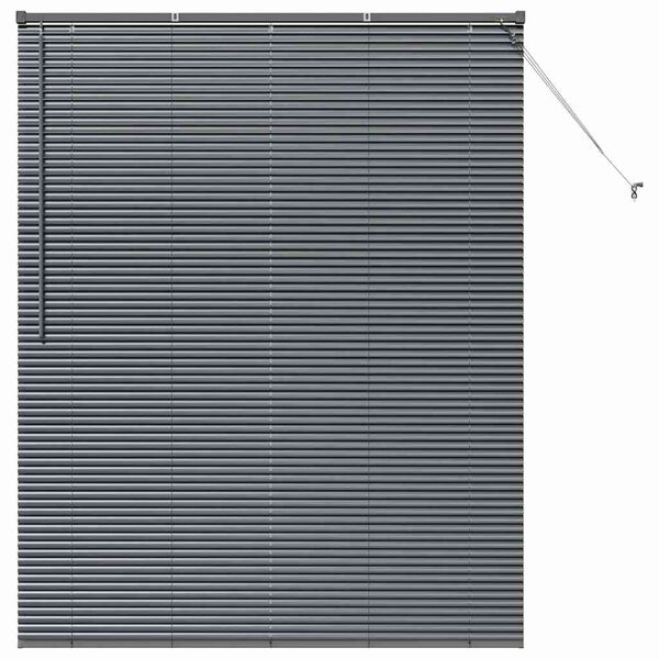 vidaXL Store de Fen&ecirc;tre avec des rideaux Gris fonc&eacute; Aluminium