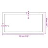 vidaXL Dessus de table 100x50x(2-4) cm bois de ch&ecirc;ne massif non trait&eacute;