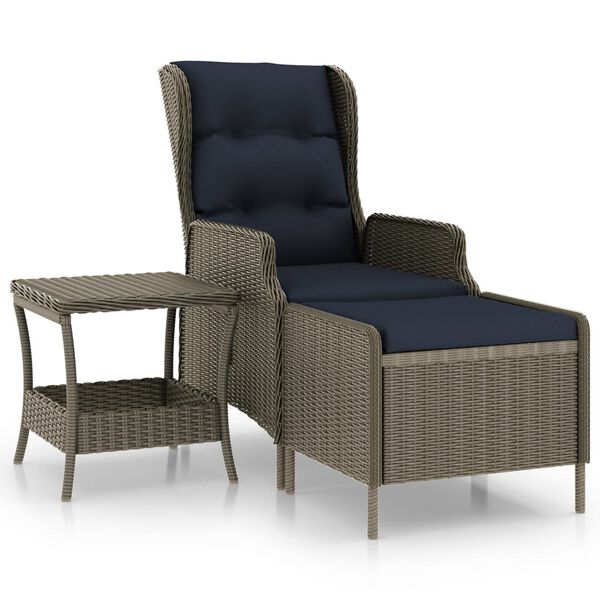vidaXL Salon de jardin 2 pcs avec coussins résine tressée marron