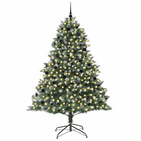vidaXL Sapin de No&euml;l artificiel Vert 240 cm PVC, plastique et acier