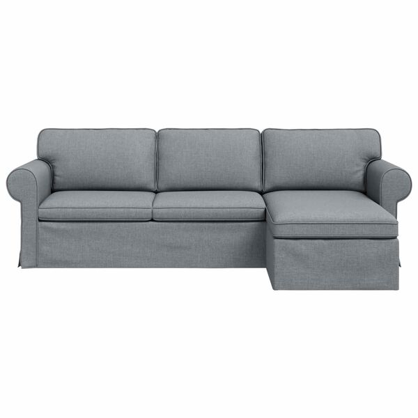 vidaXL Canap&eacute; 210cm Gris clair M&eacute;tал