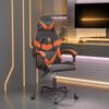 vidaXL Chaise de jeu Noir et orange Similicuir
