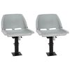 vidaXL Si&egrave;ges bateau lot de 2 pi&eacute;destal hauteur r&eacute;glable pivotant 360&deg;