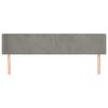 vidaXL T&ecirc;te de lit avec oreilles Gris clair 183x16x78/88 cm Velours