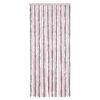 vidaXL Rideau anti-mouches gris argent&eacute; et rose 56x200 cm chenille
