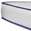 vidaXL Lit avec matelas &agrave; m&eacute;moire de forme Blanc Similicuir 140x200 cm