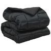 vidaXL Duvet d'hiver Noir 200 x 155 cm Satin et Microfibre