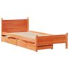 vidaXL Cadre de lit sans matelas cire marron 90x200 cm bois pin massif
