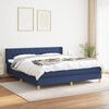 vidaXL Sommier &agrave; lattes de lit avec matelas Bleu 160x200 cm Tissu
