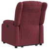 vidaXL Fauteuil inclinable électrique rouge bordeaux tissu