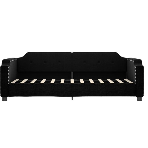 vidaXL Lit de repos sans matelas noir 90x200 cm tissu