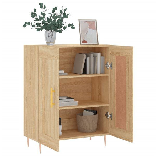 vidaXL Buffet ch&ecirc;ne sonoma 69,5x34x90 cm bois d'ing&eacute;nierie