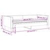 vidaXL Lit de jour avec matelas gris fonc&eacute; 90x200 cm tissu