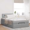 vidaXL Lit ottoman avec matelas gris clair 120x190 cm tissu