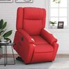 vidaXL Fauteuil inclinable &eacute;lectrique rouge similicuir