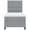 vidaXL Lit &agrave; ressorts avec matelas Gris clair 90 x 200 cm tissu