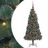 vidaXL Arbre de No&euml;l artificiel pr&eacute;-&eacute;clair&eacute; avec ensemble de boules