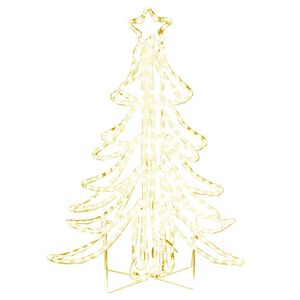 vidaXL Arbre de No&euml;l pliable avec LED Blanc chaud 87x87x93 cm