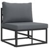 vidaXL Mobilier de jardin M&eacute;tal Noir et anthracite 70 x 71,5 x 71 cm