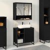 vidaXL Cabinet de salle de bain avec porte Ch&ecirc;ne noir 65 x 33 x 60 cm