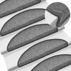 vidaXL Tapis d'escalier 10 pi&egrave;ces 56 x 17 x 3 cm Gris fonc&eacute; Demi-rond