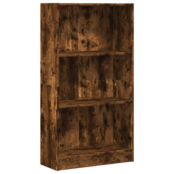 vidaXL Bibliothèque chêne fumé 60x24x109 cm bois d'ingénierie
