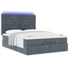 vidaXL Cadre de lit ottoman avec matelas gris fonc&eacute; 140x200 cm velours
