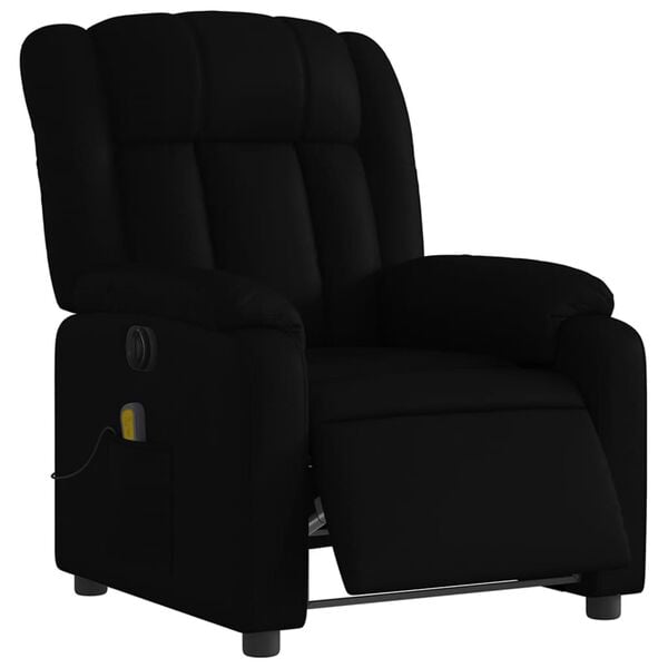 vidaXL Fauteuil de massage inclinable &eacute;lectrique noir similicuir