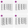 vidaXL &Eacute;tag&egrave;res de rangement &agrave; 4 niveaux 4 pcs acier bois d'ing&eacute;nierie