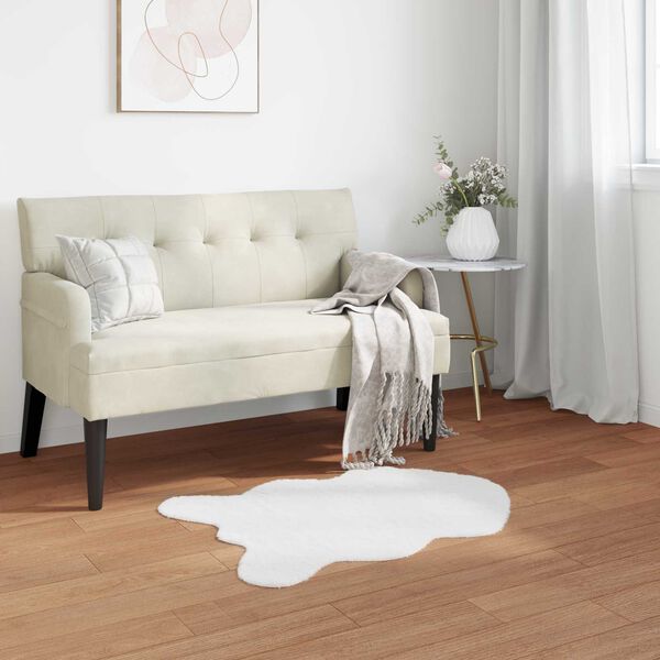 vidaXL Tapis en Fourrure Synth&eacute;tique de Lapin Olite Blanc 50 x 80 cm