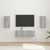 vidaXL Ensemble de meuble TV mural 4 pcs Gris Sonoma Bois d'ing&eacute;nierie